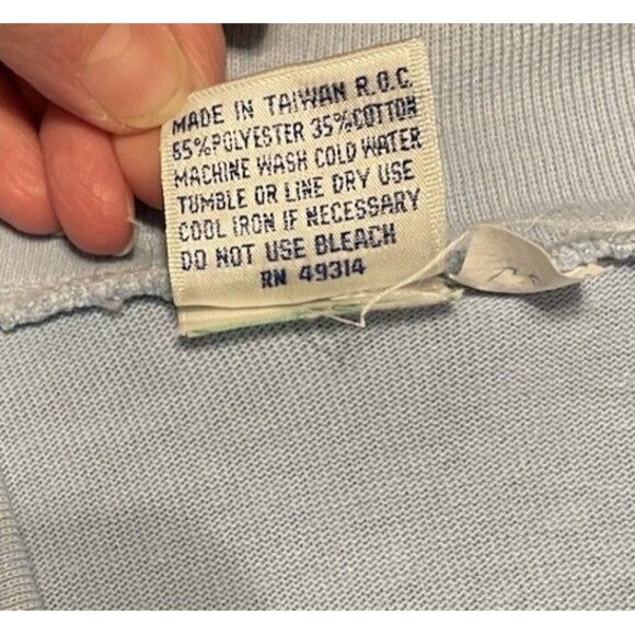 Vintage Ladies Winning Ways Sz M Baby Blue Snap Cardigan Sweater Vest Taiwan ROC - Picture 3 of 8